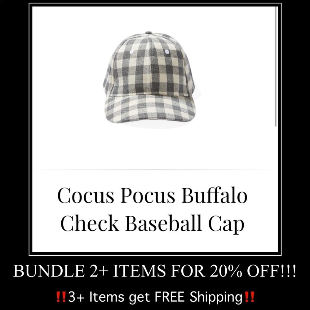 Cocus Pocus Buffalo Check Baseball Cap